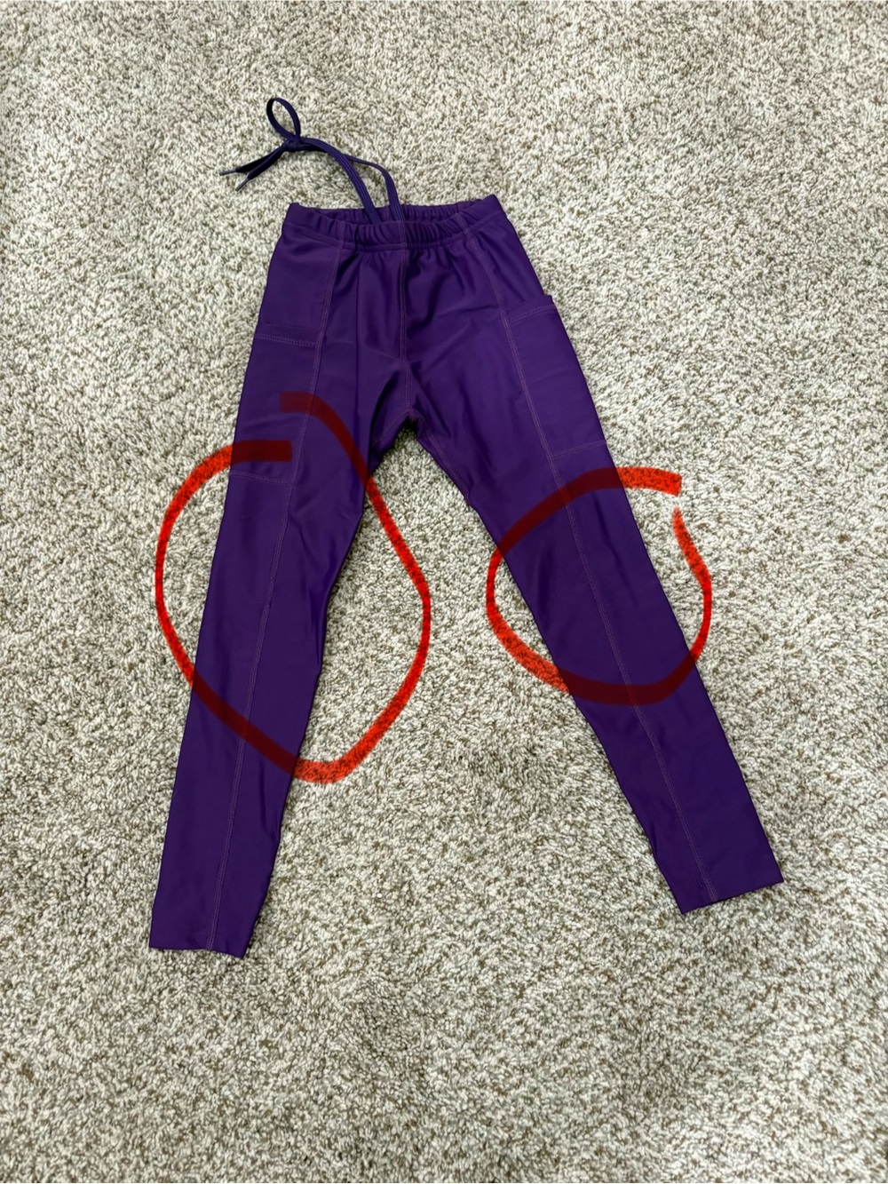 4T Swim Rashguard Pants in Purple 50 proof